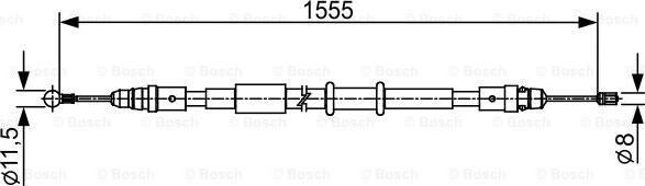 BOSCH 1 987 482 552 - Trose, Stāvbremžu sistēma ps1.lv