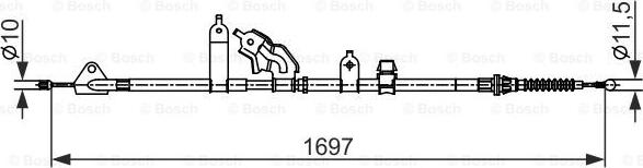 BOSCH 1 987 482 565 - Trose, Stāvbremžu sistēma ps1.lv