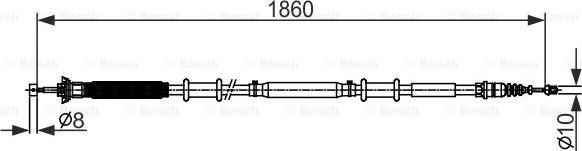 BOSCH 1 987 482 579 - Trose, Stāvbremžu sistēma ps1.lv