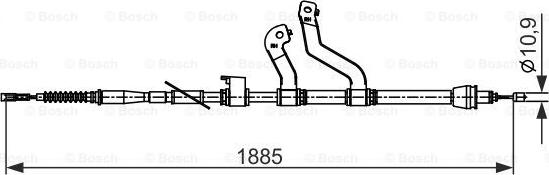 BOSCH 1 987 482 573 - Trose, Stāvbremžu sistēma ps1.lv