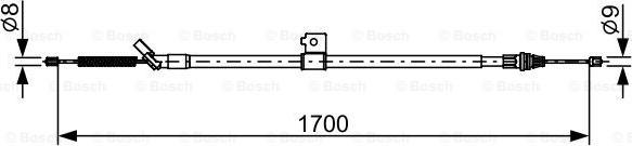 BOSCH 1 987 482 631 - Trose, Stāvbremžu sistēma ps1.lv