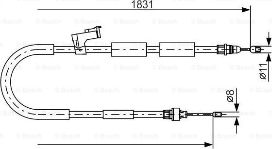 BOSCH 1 987 482 058 - Trose, Stāvbremžu sistēma ps1.lv