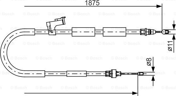 BOSCH 1 987 482 057 - Trose, Stāvbremžu sistēma ps1.lv