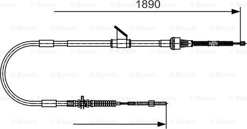 BOSCH 1 987 482 066 - Trose, Stāvbremžu sistēma ps1.lv