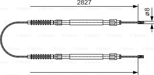 BOSCH 1 987 482 006 - Trose, Stāvbremžu sistēma ps1.lv