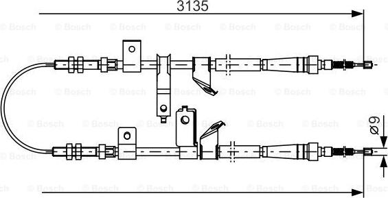 BOSCH 1 987 482 088 - Trose, Stāvbremžu sistēma ps1.lv