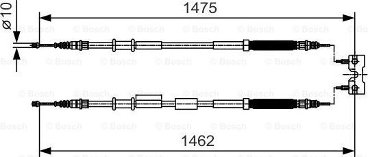 BOSCH 1 987 482 039 - Trose, Stāvbremžu sistēma ps1.lv