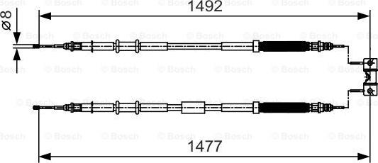 BOSCH 1 987 482 038 - Trose, Stāvbremžu sistēma ps1.lv