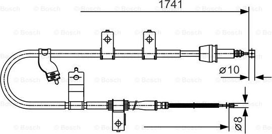 BOSCH 1 987 482 076 - Trose, Stāvbremžu sistēma ps1.lv