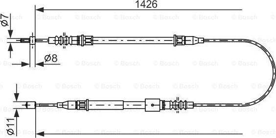 BOSCH 1 987 482 140 - Trose, Stāvbremžu sistēma ps1.lv