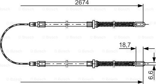 BOSCH 1 987 482 148 - Trose, Stāvbremžu sistēma ps1.lv