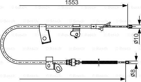 BOSCH 1 987 482 156 - Trose, Stāvbremžu sistēma ps1.lv