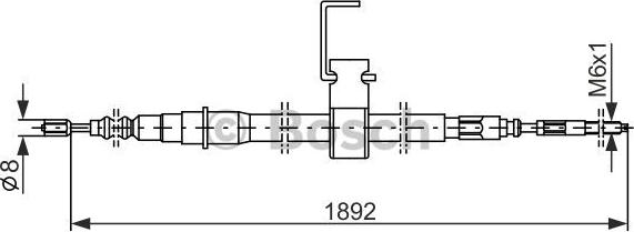 BOSCH 1 987 482 106 - Trose, Stāvbremžu sistēma ps1.lv