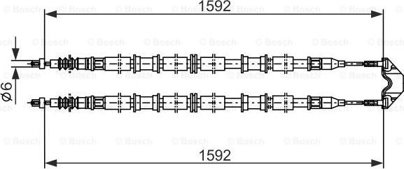 BOSCH 1 987 482 102 - Trose, Stāvbremžu sistēma ps1.lv