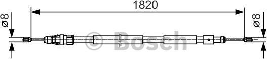 BOSCH 1 987 482 116 - Trose, Stāvbremžu sistēma ps1.lv