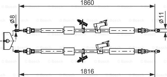 BOSCH 1 987 482 189 - Trose, Stāvbremžu sistēma ps1.lv