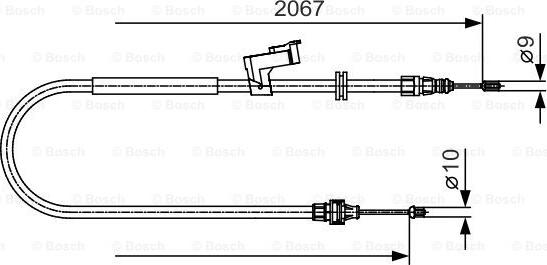 BOSCH 1 987 482 134 - Trose, Stāvbremžu sistēma ps1.lv