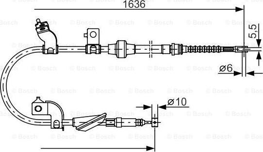 BOSCH 1 987 482 120 - Trose, Stāvbremžu sistēma ps1.lv