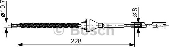 BOSCH 1 987 482 122 - Trose, Stāvbremžu sistēma ps1.lv