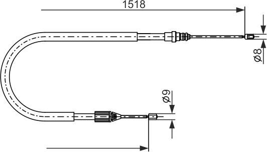 BOSCH 1 987 482 871 - Trose, Stāvbremžu sistēma ps1.lv