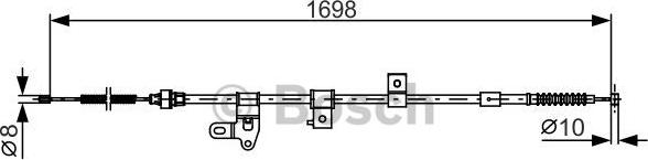 BOSCH 1 987 482 346 - Trose, Stāvbremžu sistēma ps1.lv