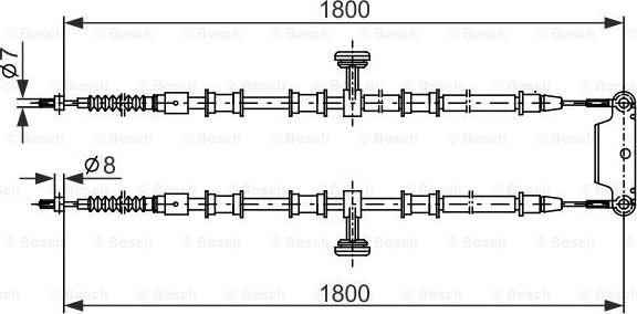 BOSCH 1 987 482 291 - Trose, Stāvbremžu sistēma ps1.lv