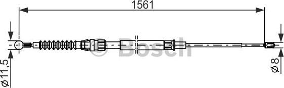 BOSCH 1 987 482 264 - Trose, Stāvbremžu sistēma ps1.lv