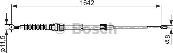 BOSCH 1 987 482 267 - Trose, Stāvbremžu sistēma ps1.lv