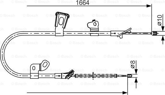 BOSCH 1 987 482 219 - Trose, Stāvbremžu sistēma ps1.lv