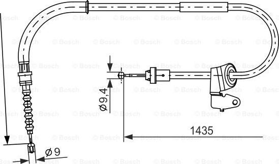 BOSCH 1 987 482 230 - Trose, Stāvbremžu sistēma ps1.lv