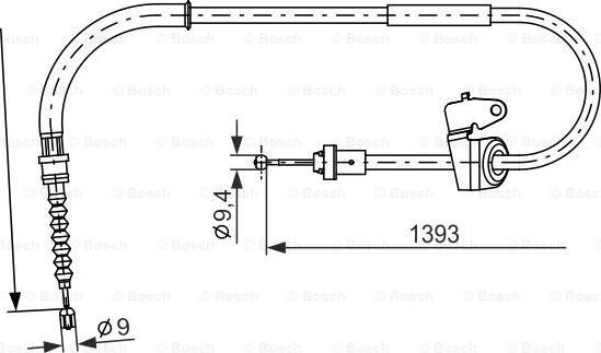 BOSCH 1 987 482 227 - Trose, Stāvbremžu sistēma ps1.lv