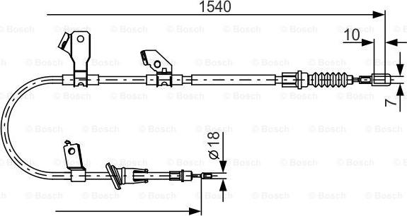 BOSCH 1 987 482 271 - Trose, Stāvbremžu sistēma ps1.lv