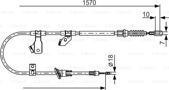 BOSCH 1 987 482 272 - Trose, Stāvbremžu sistēma ps1.lv