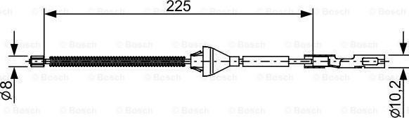 BOSCH 1 987 482 705 - Trose, Stāvbremžu sistēma ps1.lv