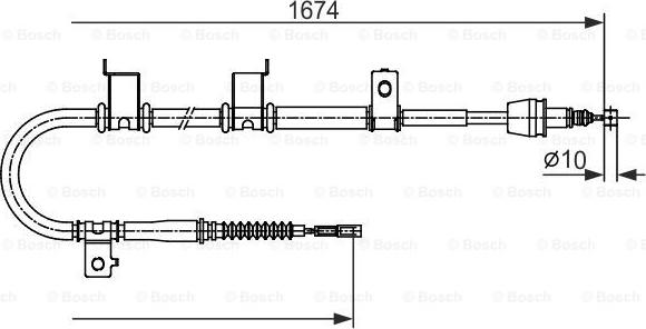 BOSCH 1 987 482 714 - Trose, Stāvbremžu sistēma ps1.lv