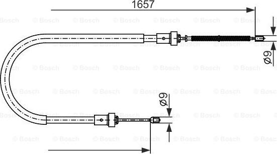 BOSCH 1 987 482 720 - Trose, Stāvbremžu sistēma ps1.lv