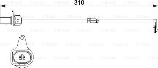 BOSCH 1 987 474 506 - Indikators, Bremžu uzliku nodilums ps1.lv