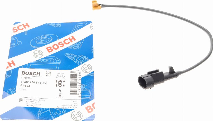 BOSCH 1 987 474 573 - Indikators, Bremžu uzliku nodilums ps1.lv