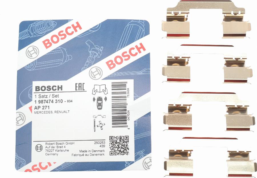 BOSCH 1 987 474 310 - Piederumu komplekts, Disku bremžu uzlikas ps1.lv