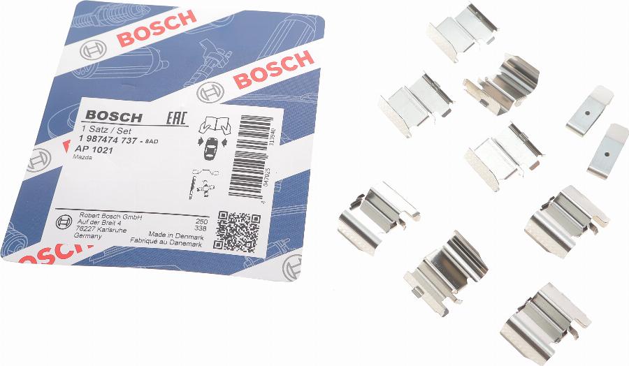 BOSCH 1 987 474 737 - Piederumu komplekts, Disku bremžu uzlikas ps1.lv