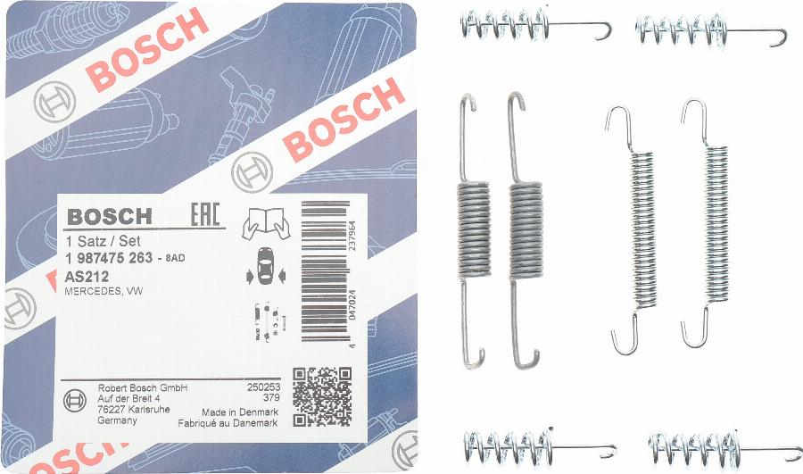 BOSCH 1 987 475 263 - Piederumu komplekts, Stāvbremzes mehānisma bremžu loks ps1.lv