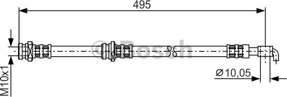 BOSCH 1 987 476 401 - Bremžu šļūtene ps1.lv