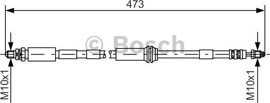 BOSCH 1 987 476 066 - Bremžu šļūtene ps1.lv