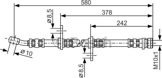 BOSCH 1 987 476 070 - Bremžu šļūtene ps1.lv