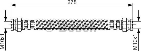BOSCH 1 987 476 850 - Bremžu šļūtene ps1.lv