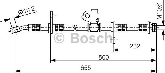 BOSCH 1 987 476 322 - Bremžu šļūtene ps1.lv