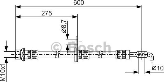 BOSCH 1 987 476 229 - Bremžu šļūtene ps1.lv