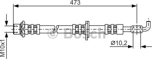 BOSCH 1 987 476 744 - Bremžu šļūtene ps1.lv