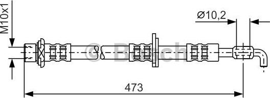 BOSCH 1 987 476 745 - Bremžu šļūtene ps1.lv