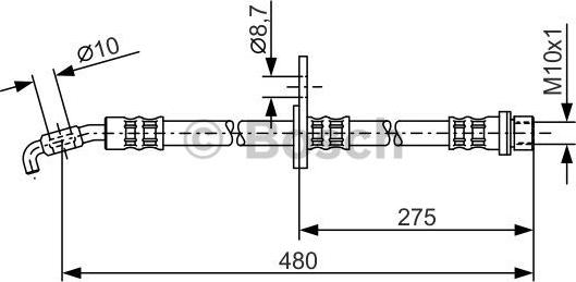 BOSCH 1 987 476 758 - Bremžu šļūtene ps1.lv